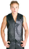 Xelement B210 'Classic' Men's Black High Grade Cowhide Leather Vest Free Shipping 3-7 days in US