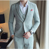 Gray Khaki Green Plaid Suit Men 2019 Spring Autumn High Quality Groom Wedding Suit Slim Fit 3 Pieces Mens Casual Suits Q531