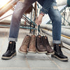 2018 Winter Shoes Fashion Mens Leather Thick Fur Warm Mid-Calf Boot For Men Waterproof Vintage British Snow Boots Male
