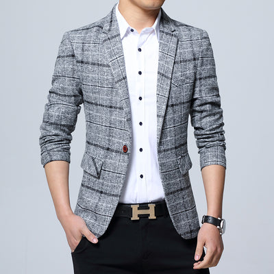 FGKKS Fashion Brand Men's Suit Jackets Autumn Slim Fit One Button Suit Blazer Fashion New Stylish Formal England Suit Jackets