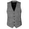 Men new winter retro plaid slim lapel woolen vest slim Men England style vintage suit vest fashion brand design waistcoat M126-2