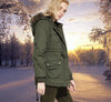 Women's Clothing Winter Padded Jacket Parka Women Fur Collar Thicke Warm Loose Coat Outwear Parkas Female Army Green Outerwear