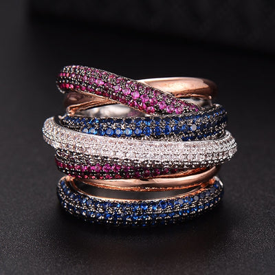 GODKI Monaco Design Luxury Statement Stackable Ring For Women Wedding Cubic Zircon Engagement Dubai Punk Bridal Top Finger Rings