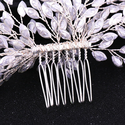 Double Rhinestone Hair Comb Bridal Headband Wedding Hair Accessories Crystal Rhinestone Hair Comb Hairband Wedding Hair Jewelry