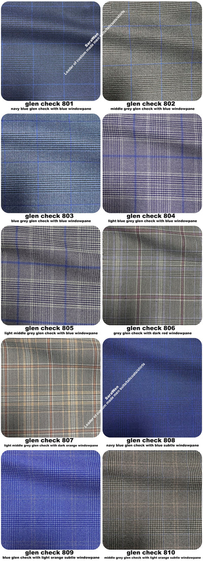 Men'S Wardrobe Essentials Double Breasted Classic Gray Glen Check Suits For Men Custom Made Grey Glen Plaid With Wide Peak Lapel FREE SHIPPING 6-11 DAY