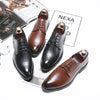 Misalwa Pointed Toe Mens British Style Shoes Business Oxford Brown Leather Shoes Men Gentleman Black Wedding Footwear Plus Size