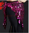 Women belly dance clothes big sequins belly dance scarf lady dance accessories girls belly dance waist belt hip scarf