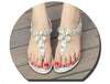 UMMEWALO Sandals Women Summer Rhinestone Heel T-strap Flip Flops Beach Thong Wedge's Shoes