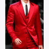 Handsome Red Mens Dinner Prom Suits 2019 costume homme mariage Groomsmen Wedding Blazer Suit (Jacket+Pants+Vest+Tie)