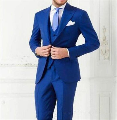 Handsome Red Mens Dinner Prom Suits 2019 costume homme mariage Groomsmen Wedding Blazer Suit (Jacket+Pants+Vest+Tie)