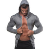 2018 Autumn New Men Zipper Thin Sweatshirt Hoodies Man Bodybuilding Workout Hooded Jacket Male Gyms Fitness Jogger Tops Clothing