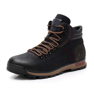 Boots Men Leather Sneakers Boots Fashion Winter Snow Warm Boots Men Lace Up Breathable Footwear Men Casual Shoes