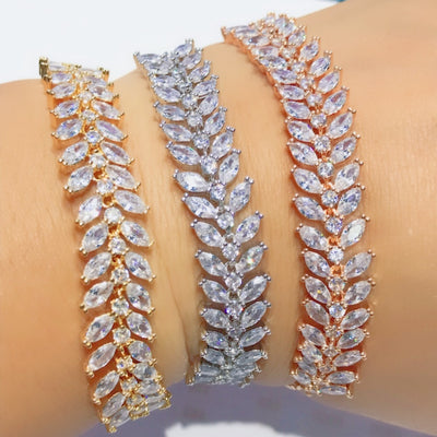 jankelly Brand Luxury Flower Design Cubic Zirconia Crystal Zircon Adjustable Drawstring Bracelets for Women Jewelry Gifts