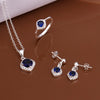 S548 925 sterling silver jewelry set, fashion jewelry set necklace ring earring /avtajnaa glxapdea