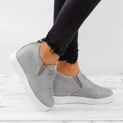 Women Ankle Boots Wedges Spring Female High Heel Platform Increasing Shoes Ladies Elastic Band Fashion Casual Footwear Plus Size