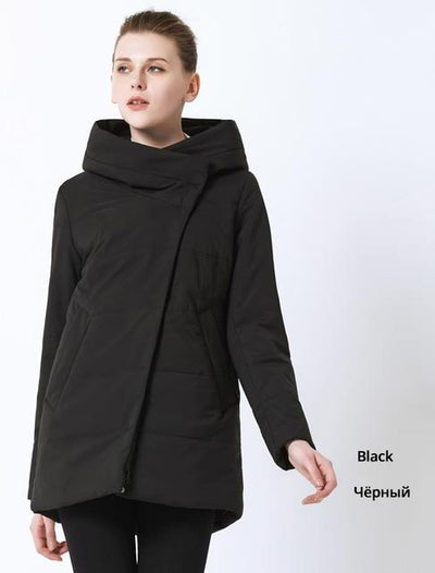 ICEbear 2019 spring new ladies coat windproof warm short jacket zippered design high quality women's clothing GWC19508I