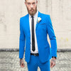 Groomsmen Blue Groom Tuxedos Three Button Men Suits Notch Lapel Best Man 2 pieces Wedding Suit ( Jacket+Pants+Tie ) C570