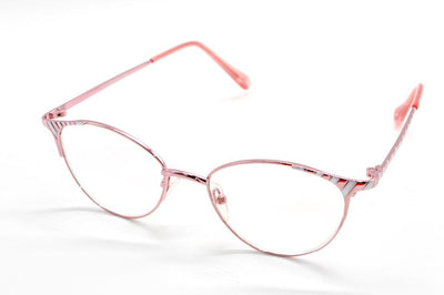 [READING GLASSES WITH CASE ]CAT EYE Titanium ALLOY SUPER LIGHT PINK MULTILAYER COATED LENS LADIES WOMEN +1 +1.5 +2 +2.5 +3+3.5+4