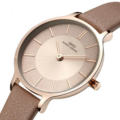 Brand 8 MM Ultra-Thin Quartz Watch Women Genuine Leather Women Watches 2019 Luxury Ladies Watch Montre Femme