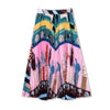 2019 Summer Fashion Runway Designer High Quality Women's Elegant Stunning Pattern Printing Pleated Slim Skirt All-matched Saia