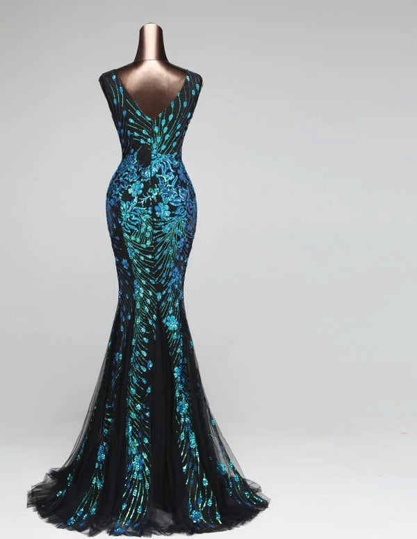 Poems Songs 2019 Double-V Mermaid Evening Dress prom gowns Formal Part ...
