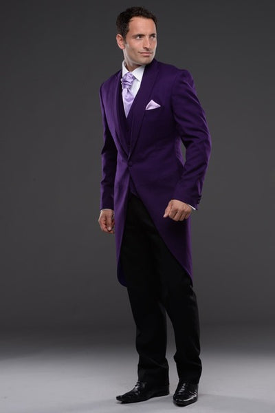 Morning Style Groomsmen Custom Made Groom Tuxedos One Button Men Suits Wedding Best Man Blazer ( Jacket+Pants+Vest ) C120