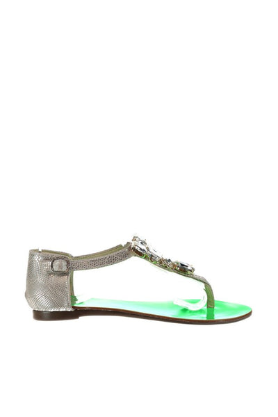 Silver Green Women's Sandals