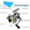 Stainless Steel Bait Casting Fishing Reels Mini XM100 Fishing Reel 2+1 Ball Bearings Fishing Tackle Accessories