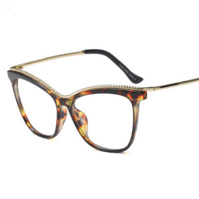 Cat Eye Glasses Frames Women Glasses Unique Metal Thread Frame Styles Brand Optical Fashion Computer Glasses