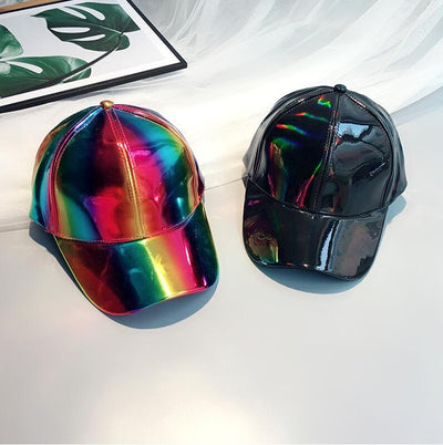 luxury Fashion PU hip-hop hat for Rainbow Color Changing  Baseball cap Back to the Future Prop Bigbang G-Dragon Baseball Cap