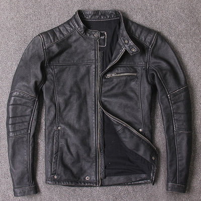 Free shipping6-11 days.New style warm mens clothes,motor biker leather Jackets,man black genuine Leather jacket.homme slim,cool,sales