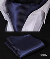 Men Ascot Polka Dot Floral Wedding Party  Formal Cravat Ascots silk Self British style Gentleman Neck Tie Luxury