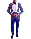 Brand New Groomsmen Baby Blue Groom Tuxedos Notch Lapel Men Suits Wedding Best Man 2 pieces ( Jacket+Pants+Tie ) C541