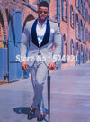 Groomsmen One Button Groom Tuxedos Custom Made Men Suits Shawl Lapel Best Man 2 pieces Bridegroom Suit ( Jacket+Pants+Tie ) C577