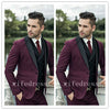 Custom Made Groomsmen Navy Blue Groom Tuxedos Notch Lapel Men Suits Wedding Best Man Blazer ( Jacket+Pants+Vest+Tie ) C441