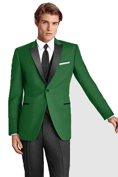 Custom Made Groomsmen One Button Groom Tuxedos Peak Black Lapel Men Suits Wedding Best Man Blazer ( Jacket+Pants+Vest+Tie ) C473