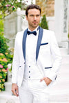 Custom Made Groomsmen Two Buttons Groom Tuxedos Notch Black Lapel Men Suits Wedding Best Man Blazer( Jacket+Pants+Vest+Tie )C439