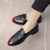 Elegant Men's Oxford Dress Shoes Crocodile Pattern Pointed Toe PU Leatherette