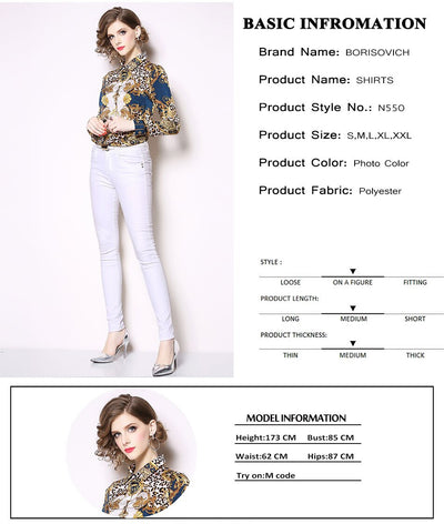 Leopard Print Female Elegant Shirt New Brand 2019 Spring Fashion Turn-down Collar Women Casual Blouses Shirts N550