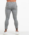 Mens Chinos Slim Fit Men Skinny Chino Pants Grey Ankle Length Super Stretch 2019 Casual Pant Designer Plaid