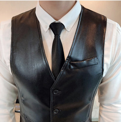 Business Casual Slim Fit Waistcoat Single-Breasted High