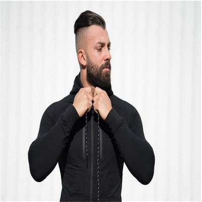 New 2019 Autumn Winter Fashion Hoodies Men Double Zipper Slim Sweatshirts Male Solid Casual Hooded Jacket