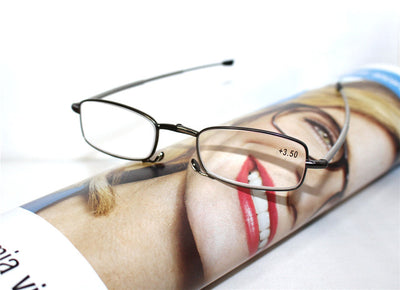 Clara Vida Stainless reading glasses folding for men for women portable +1 +1.25 +1.5 +2 +2.5 +3 +3.5 +4