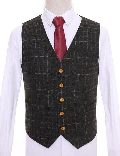 Black Double Breasted Waistcoat Grey Ivory Slim Fit Standard size Stock Male Vest for men