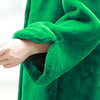 Long faux fur coat women 2019 winter solid Stand Collar loose green black pink plush outerwear plus size 5XL 6XL 7XL