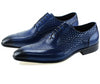 Luxurious Italian Genuine Leather Men Blue Black Wedding Oxford Shoes Lace-Up Office Business Suit Men's Dress Shoe