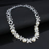 Women's Wedding Jewelry Silver Color Necklace Fashion Imitation Pearl Girl Necklace Jewelry Crystal Chokers Necklace