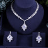 jankelly luxury 2pcs Bridal Zirconia Jewelry Sets For Women Party, Luxury Dubai Nigeria CZ Crystal Wedding Jewelry Sets