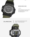 L men's Sports watch Set Camo waterproof bestgift digital watches for male 1545B 8001 double LED auto outdoor watches MenSet