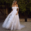 Wedding Dresses 2019 Off the Shoulder Appliques A Line Bride Dress Princess Wedding Gown Free Shipping robe de mariee